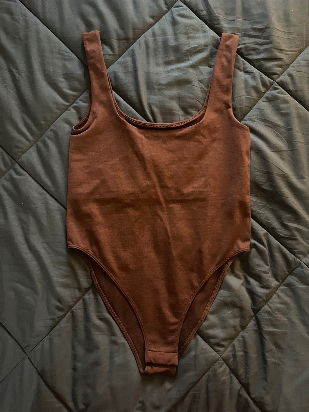a new day Brown Scoop Neck Bodysuit